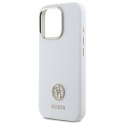 Guess GUHCP16LM4DGPH iPhone 16 Pro 6.3" biały/white hardcase Silicone Logo Strass 4G