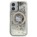 Hello Kitty HKHMP16SLGDIK iPhone 16 6.1" czarny złoty/black gold hardcase Liquid Glitter Fever MagSafe