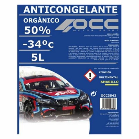 Przeciw zamarzaniu OCC Motorsport 50% Organiczne Żółty (5 L)