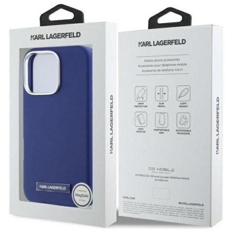 Karl Lagerfeld KLHMP16LPGMSRPB iPhone 16 Pro 6.3" niebieski/blue hardcase FW Metal Plate MagSafe