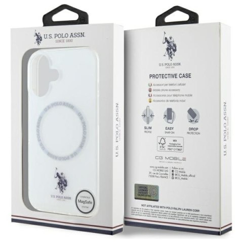 US Polo USHMP16SHOCLDPW iPhone 166.1" biały/white IML Ring MagSafe