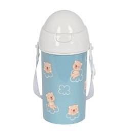 Butelka z pokrywką i słomką Safta Baby bear Niebieski PVC 500 ml