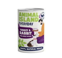 ANIMAL ISLAND Indyk i królik - Karma mokra dla psów - 400g