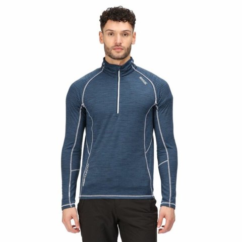 Koszulka z długim rękawem Męska Regatta Yonder Half-Zip Ciemnoniebieski - XL