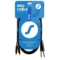 Kabel Audio Jack do RCA Sound station quality (SSQ) SS-1429 Czarny 3 m