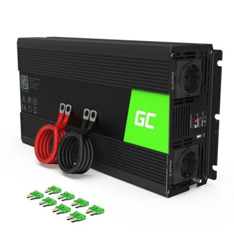 Adapter Elektryczny Green Cell INV22 1500 W 230 V 1 Części