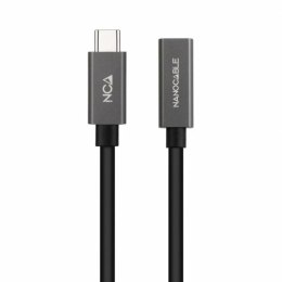 Kabel z rozgałęźnikiem USB-C NANOCABLE 10.01.4401-L150 Czarny 1,5 m (1 Sztuk)