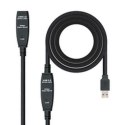 Kabel z rozgałęźnikiem USB TooQ 10.01.0313 Czarny 15 m 5 Gbps