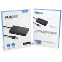 HUB USB Nox NXLITEHUBONE USB x 4 Czarny