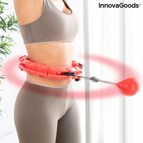Inteligenty i Regulowany Hula-hop z Obciążeniem do Fitnessu Fittehoop InnovaGoods FITTEHOOP Czerwony Wielokolorowy (Odnowione A)