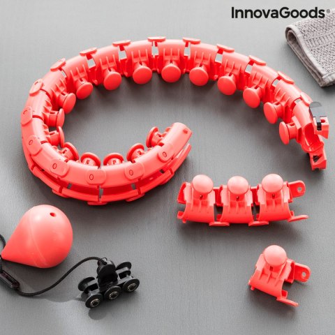 Inteligenty i Regulowany Hula-hop z Obciążeniem do Fitnessu Fittehoop InnovaGoods FITTEHOOP Czerwony Wielokolorowy (Odnowione A)