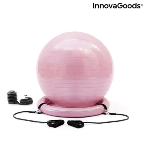 Piłka do jogi z pierścieniem stabilizującym i opaskami oporowymi AshtanBall InnovaGoods (Odnowione A)