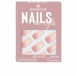 Sztuczne paznokcie Essence Nails In Style Samoprzylepne Wielokrotnego użytku Nº 16 Café au lait (12 Sztuk)