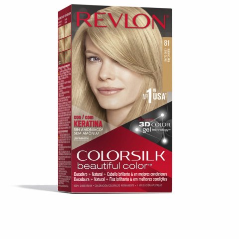 Trwała Koloryzacja Revlon Colorsilk Bez amoniaku N 81 Rubio ultra claro brillante