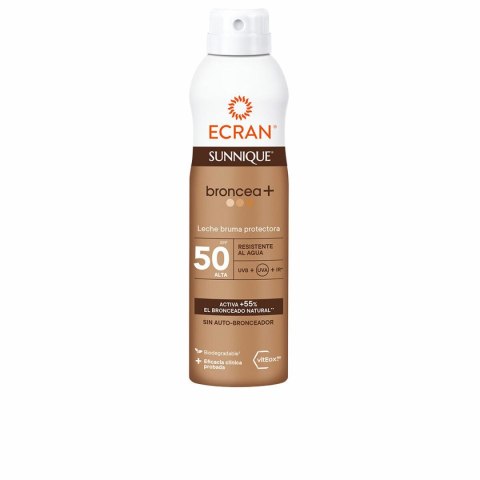 Mgiełka Chroniąca przed Słońcem Ecran Sunnique Broncea+ Spf 50 250 ml Balsam do Opalania