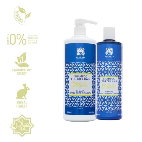 Szampon do Włosów Przetłuszczających się Valquer SIN SULFATOS 1 L