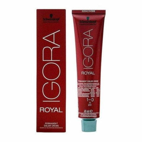 Trwała Koloryzacja Igora Royal Schwarzkopf Igora Royal 1-0 Nº 1-0 Nº 9.0-rubio muy claro Nº 8.0-rubio claro 60 ml