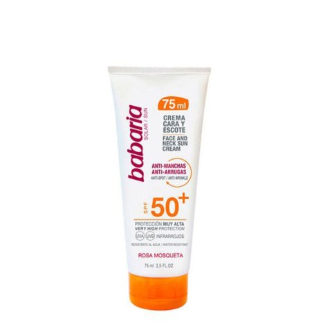 Przeciwdziałający Plamom Krem do Opalania Cara & Escote Babaria 8410412029889 SPF 50+ (75 ml) SPF 50+ 75 ml