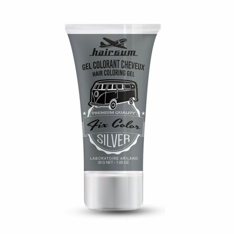 Nietrwała Koloryzacja Hairgum Fix Color Srebrzysty 30 ml Żel utrwalający