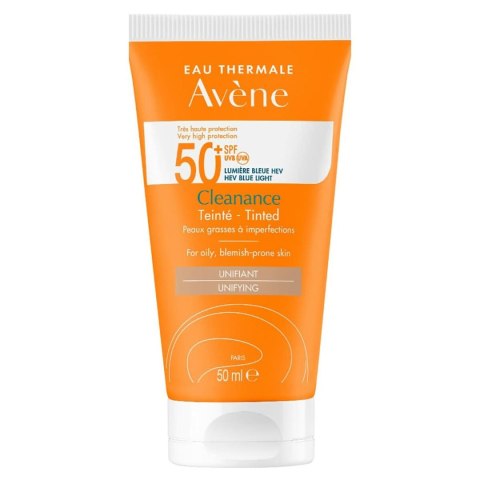 Ochrona przeciwsłoneczna z kolorem Avene Cleanance SPF 50+ 50 ml