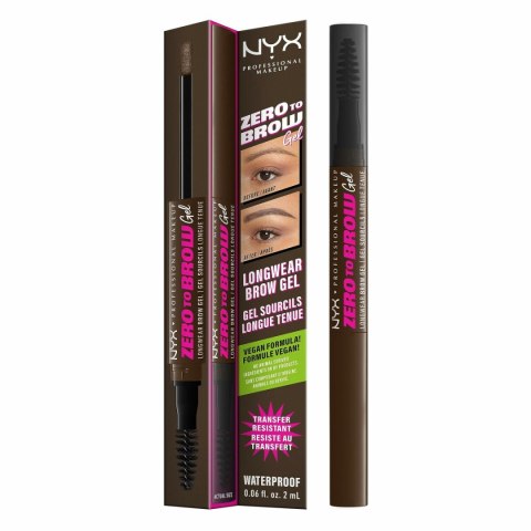 Żel zwiększający objętość brwi NYX Zero To Brow Nº 07 Espresso 2 ml