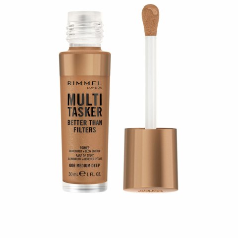 Baza pod makijaż Rimmel London THE MULTI-TASKER Nº 006 Medium deep 30 ml Rozświetlacz