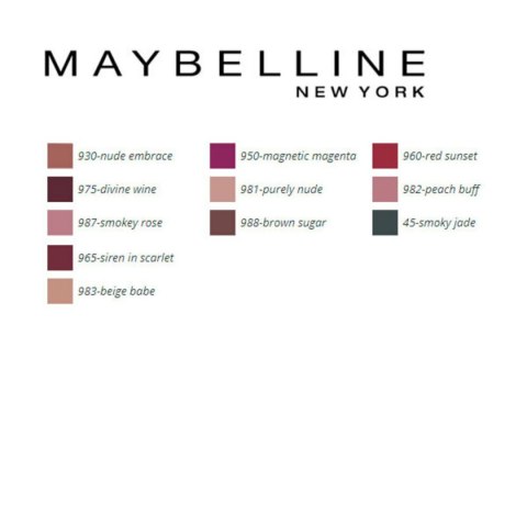 Pomadki Color Sensational Mattes Maybelline - 981-purely nude