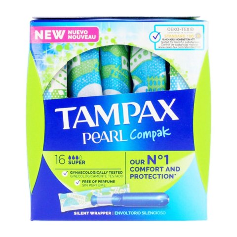 Tampony Super PEARL Tampax Tampax Pearl Compak (18 uds) 18 uds