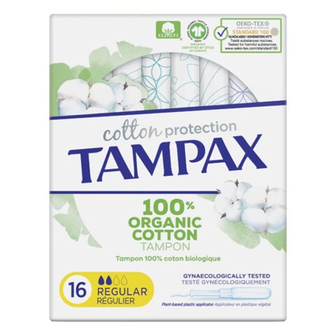 Tampony Zwykłe Tampax Tampax Organic Regular (16 uds) 16 Sztuk