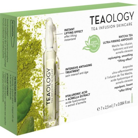 Ampułki z Efektem Liftingującym Teaology Matcha Tea Matcha Herbata 7 ml (7 x 2,5 ml)