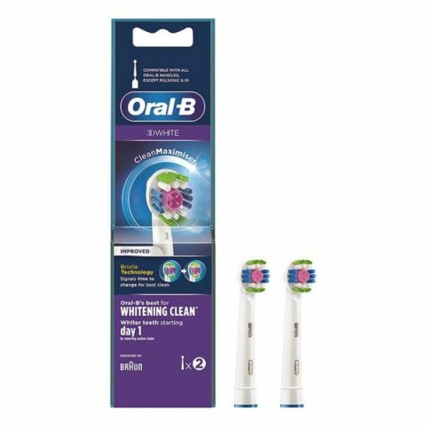 Główka do Szczoteczki do Zębów 3D White Whitening Clean Oral-B D White Whitening Clean (2 pcs) 2 Sztuk
