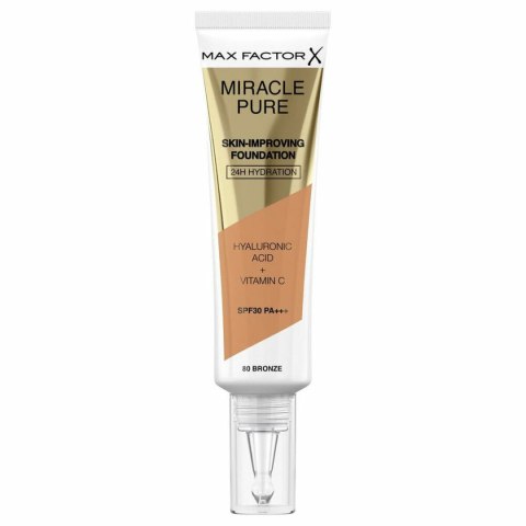 Płynny Podkład do Twarzy Max Factor Miracle Pure Spf 30 Nº 80-bronze 30 ml