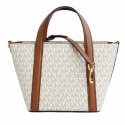 Torba Damska Michael Kors PRATT VANILLA Szary 18 x 18 x 10 cm