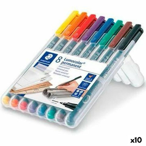 Zestaw markerów Staedtler Lumocolor 318 F Wielokolorowy 10 Sztuk