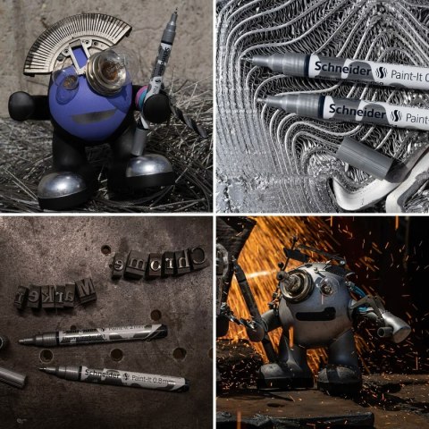 Zestaw znaczników Schneider PAINT-IT 2 CHROME metaliczny (2 Sztuk)