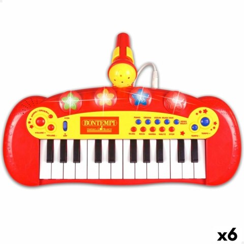 Pianino Interaktywne dla Bobasa Bontempi Dziecięcy Mikrofon 33 x 13 x 19,5 cm (6 Sztuk)