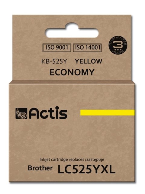 Actis KB-525Y Tusz (zamiennik Brother LC525Y; Standard; 15 ml; żółty)