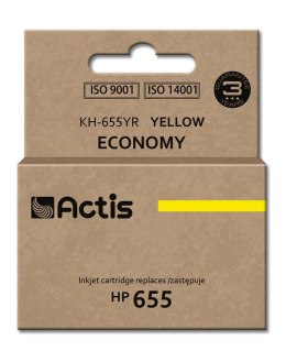 Actis KH-655YR Tusz (zamiennik HP 655 CZ112AE; Standard; 12 ml; żółty)