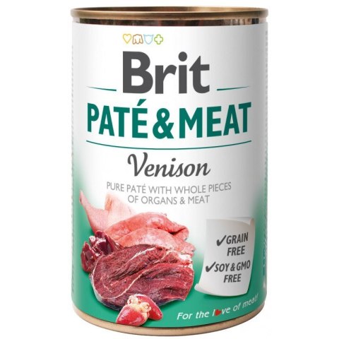 BRIT PATÉ & MEAT z dziczyzną - mokra karma dla psa - puszka - 400 g