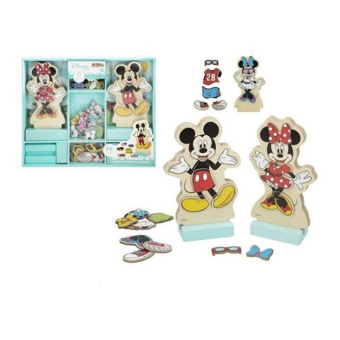 Zabawa Edukacyjna Disney Magnetyczny Odzież 54 Części 34 x 28 cm Drewno