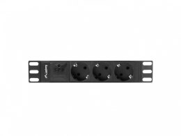 Listwa zasilająca Rack PDU 10 cali 1U 3x Schuko 2m 10A czarna C14