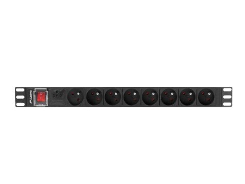 Listwa zasilająca rack PDU 19 cali 1U 16A 8X 230V PL 2 czarna