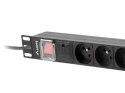 Listwa zasilająca rack PDU 19 cali 1U 16A 8X 230V PL 2 czarna