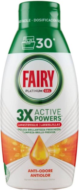 Fairy Platinum Anti-Odore Żel do Zmywarki 600 ml