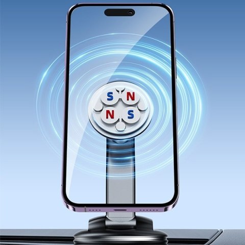 AWEI magnetyczny uchwyt samochodowy X45do szyby/na kokpit czarny/black