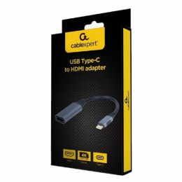 Adapter USB-C na HDMI GEMBIRD A-USB3C-HDMI-01 Szary 15 cm (1 Sztuk)