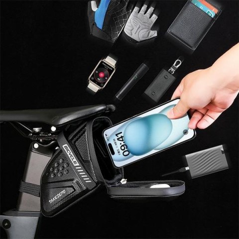 Etui/sakwa pod siodełko TAKEZERO TZ07 uchwyt rowerowy czarna/black