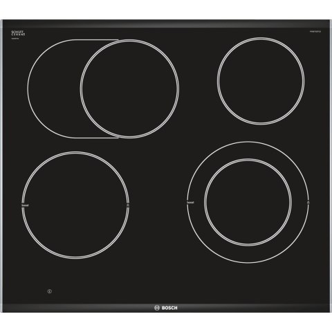 Płyta ceramiczna Bosch PKN675DP1D Serie 8 60 cm | 4 pola | PowerBoost | timer | czarny | bezramkowa