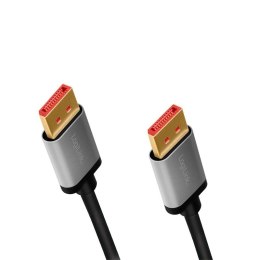 Kabel DisplayPort 8K/60 Hz,DP/M do DP/M aluminiowy 2m