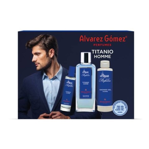 Zestaw Perfum dla Mężczyzn Alvarez Gomez Titanio Homme 3 Części